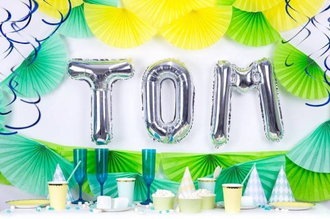 Balon foliowy Litera T 35cm, Srebrna Balon foliowy Litera T 35cm, Srebrna