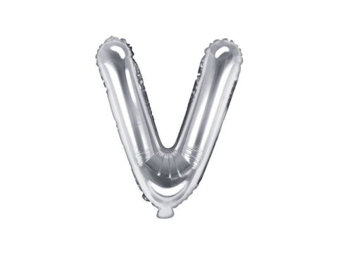 Balon foliowy Litera V 35cm, Srebrna Balon foliowy Litera V 35cm, Srebrna