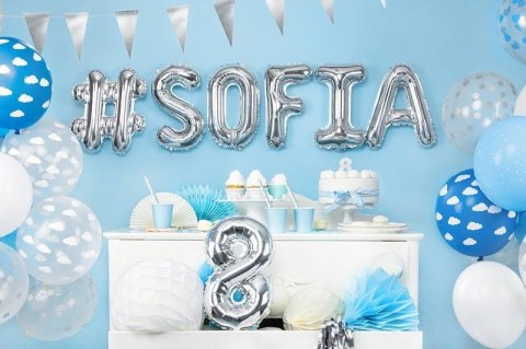 Balon foliowy Litera V 35cm, Srebrna Balon foliowy Litera V 35cm, Srebrna