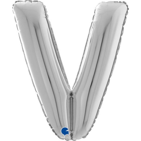 Balon foliowy Litera V, 66cm,Srebrna Balon foliowy Litera V, 66cm,Srebrna