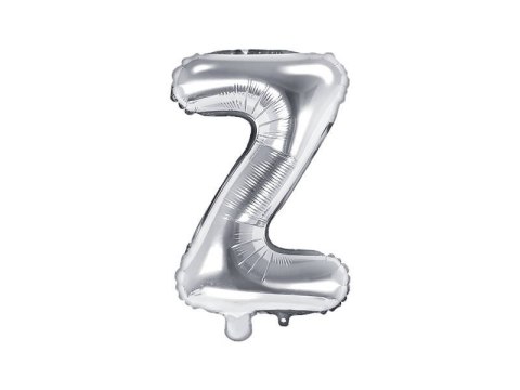 Balon foliowy Litera Z 35cm, Srebrna Balon foliowy Litera Z 35cm, Srebrna
