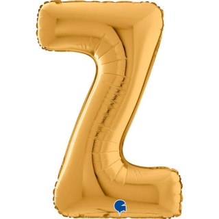 Balon foliowy Litera Z, 66cm, Złota