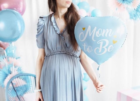 Balon foliowy Mom to Be, 35cm, niebieski Balon foliowy Mom to Be, 35cm, niebieski