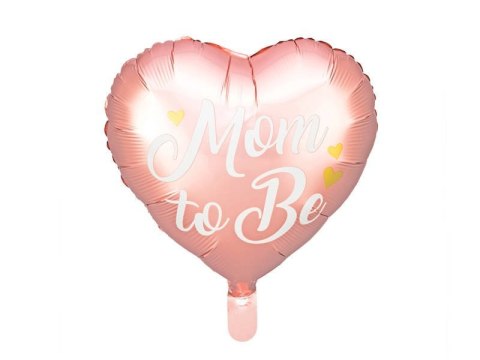 Balon foliowy Mom to Be, 35cm, różowy Balon foliowy Mom to Be, 35cm, różowy