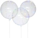 Balon przeźroczysty bobo z lampkami led na patyku 50cm, 1 kompl.