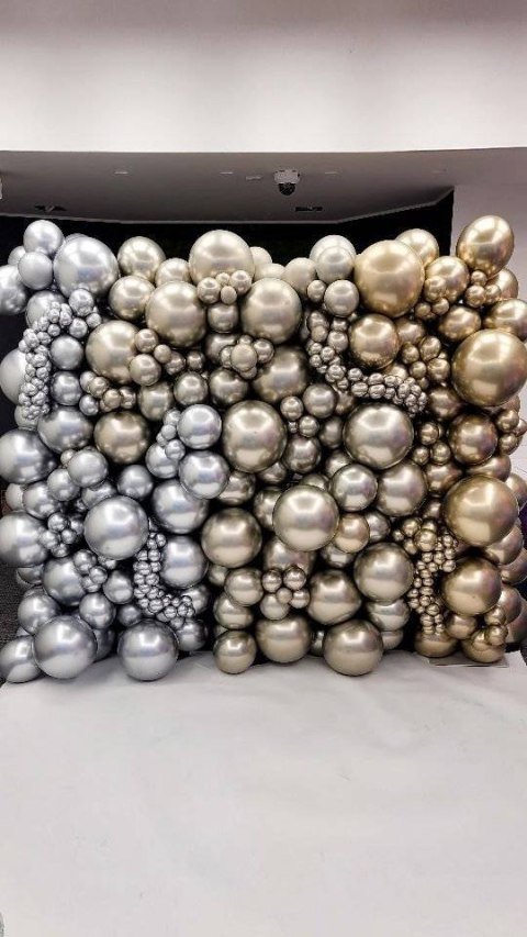 Balony AB50 Shiny Chrome małe Złote, 12cm, 100 szt. Balony AB50 Shiny Chrome małe Złote, 12cm, 100 szt.