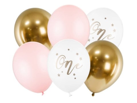 Balony lateksowe One, Pastel Pale Pink, Roczek 30cm, 6 szt. Balony lateksowe One, Pastel Pale Pink, Roczek 30cm, 6 szt.