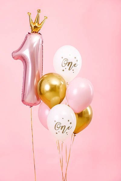 Balony lateksowe One, Pastel Pale Pink, Roczek 30cm, 6 szt. Balony lateksowe One, Pastel Pale Pink, Roczek 30cm, 6 szt.