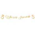Baner Wieczór panieński, złoty napis 150 cm