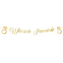 Baner Wieczór panieński, złoty napis 150 cm