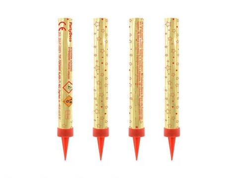 Fontanny na tort, złoty, 12cm, 4 szt. Fontanny na tort, złoty, 12cm, 4 szt.