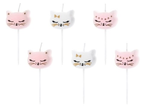 Świeczki urodzinowe Kotek mix, 2 cm, 6 szt. Świeczki urodzinowe Kotek mix, 2 cm, 6 szt.