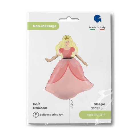 Balon Foliowy Księżniczka różowa- 89 cm Balon Foliowy Księżniczka różowa- 89 cm