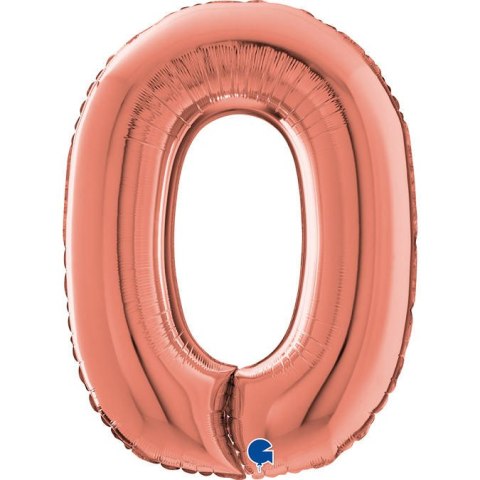 Balon foliowy Cyfra 0 Rose Gold - 66 cm Grabo Balon foliowy Cyfra 0 Rose Gold - 66 cm Grabo