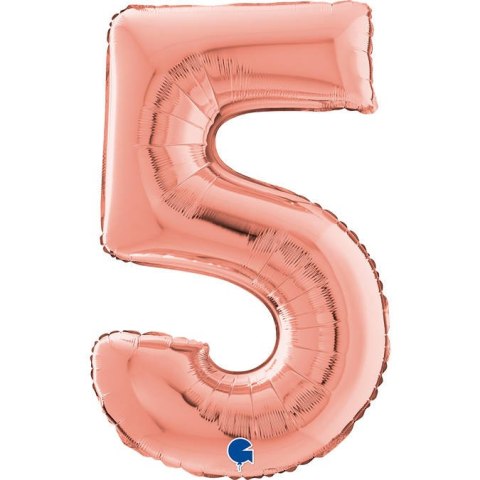 Balon foliowy Cyfra 5 Rose Gold - 66 cm Grabo Balon foliowy Cyfra 5 Rose Gold - 66 cm Grabo