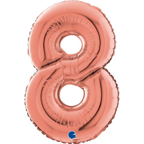 Balon foliowy Cyfra 8 Rose Gold - 66 cm Grabo Balon foliowy Cyfra 8 Rose Gold - 66 cm Grabo