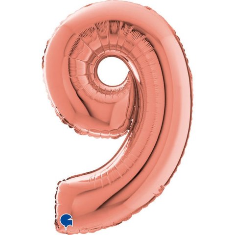 Balon foliowy Cyfra 9 Rose Gold - 66 cm Grabo Balon foliowy Cyfra 9 Rose Gold - 66 cm Grabo