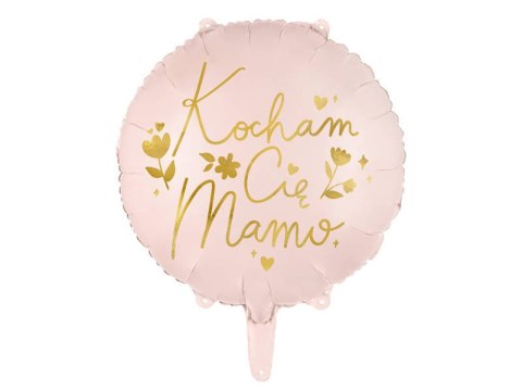 Balon foliowy Kocham Cię Mamo, różowy 45 cm Balon foliowy Kocham Cię Mamo, różowy 45 cm