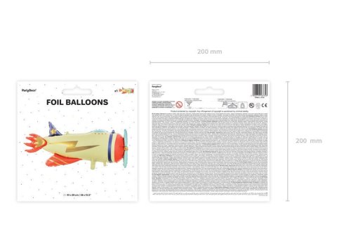 Balon foliowy Samolot, 91x39cm Balon foliowy Samolot, 91x39cm