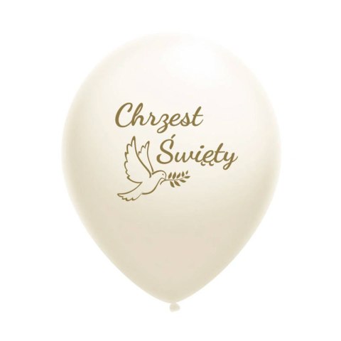 Balony lateksowe Chrzest Święty białe, złoty nadruk 50 szt. Balony lateksowe Chrzest Święty białe, złoty nadruk 50 szt.