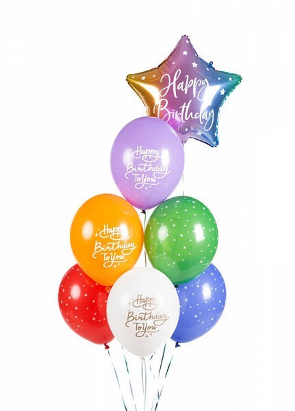 Balony lateksowe Happy birthday to you 30cm, 50 sztuk