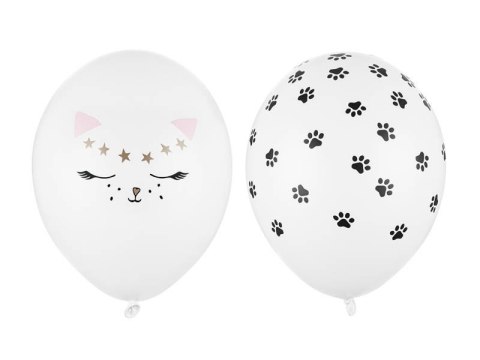 Balony lateksowe Kotek, Pastel Białe 30cm, 50 sztuk Balony lateksowe Kotek, Pastel Białe 30cm, 50 sztuk