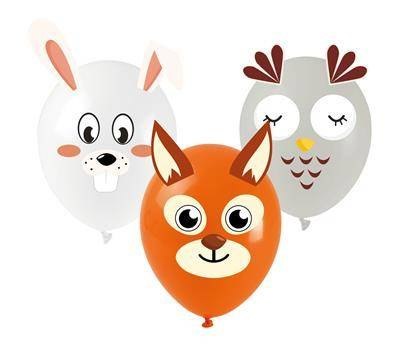 Balony lateksowe Leśne Zwierzątka, DIY zrób to sam, 28cm, 5 szt Balony lateksowe Leśne Zwierzątka, DIY zrób to sam, 28cm, 5 szt