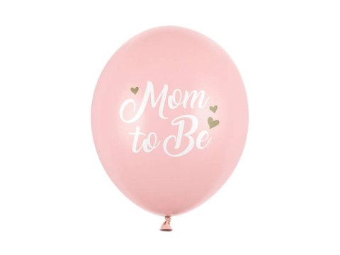 Balony lateksowe Mom to be, pastelowy różowy 30cm, 50 sztuk Balony lateksowe Mom to be, pastelowy różowy 30cm, 50 sztuk
