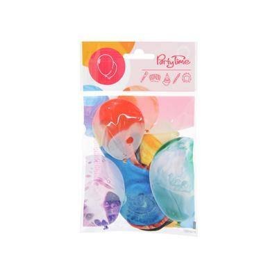 Balony lateksowe marmurkowe, mix 30 cm 5 sztuk Balony lateksowe marmurkowe, mix 30 cm 5 sztuk