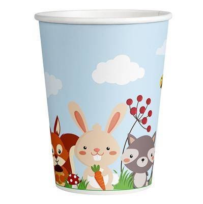 Kubeczki papierowe Leśne zwierzątka woodland 200ml, 8 szt. Kubeczki papierowe Leśne zwierzątka woodland 200ml, 8 szt.