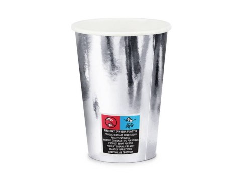 Kubeczki papierowe, srebrne 220ml (1 op. / 6 szt.) Kubeczki papierowe, srebrne 220ml (1 op. / 6 szt.)