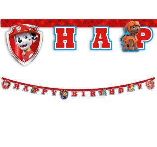 Papierowa girlanda Happy Birthday Psi Patrol 200cm Papierowa girlanda Happy Birthday Psi Patrol 200cm