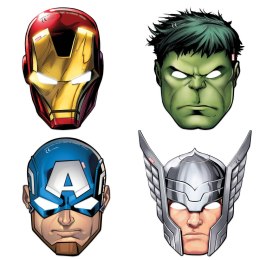 Papierowe maski Avengers, 6 sztuk