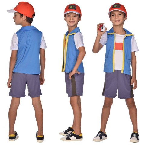 Strój, Kostium przebranie Pokemon Ash 8-10 lat Strój, Kostium przebranie Pokemon Ash 8-10 lat