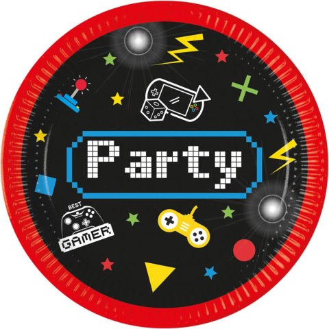 Talerzyki Gaming Party gamer, 23 cm, 8 szt. Talerzyki Gaming Party gamer, 23 cm, 8 szt.