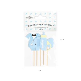 Toppery na Baby Shower dla chłopca słonik 5szt