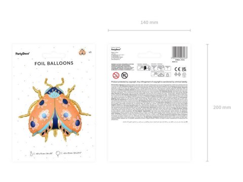 Balon foliowy Biedronka, 87x75 cm Balon foliowy Biedronka, 87x75 cm