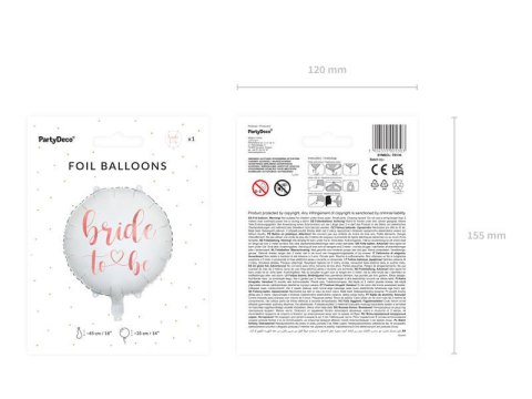 Balon foliowy Bride to be, rose gold 45 cm Balon foliowy Bride to be, rose gold 45 cm