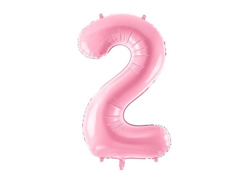 Balon foliowy Cyfra 2, 86cm, różowy Balon foliowy Cyfra 2, 86cm, różowy