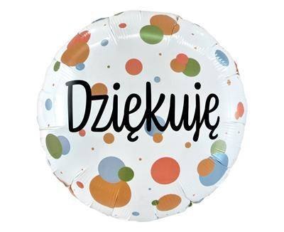 Balon foliowy Dziękuję, podziękowania 46cm Balon foliowy Dziękuję, podziękowania 46cm