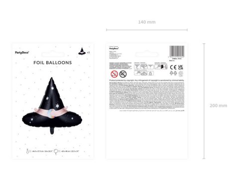 Balon foliowy Kapelusz czarownicy, halloween 66cm Balon foliowy Kapelusz czarownicy, halloween 66cm