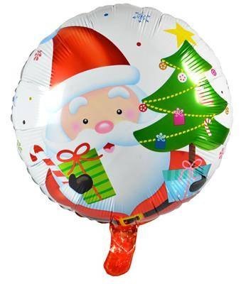 Balon foliowy Mikołaj na białym tle, święta 45 cm Balon foliowy Mikołaj na białym tle, święta 45 cm