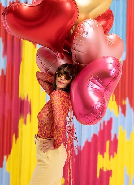 Balon foliowy Serce, 75x64,5 cm, czerwony Balon foliowy Serce, 75x64,5 cm, czerwony