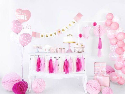 Balon foliowy Serce Różowe - It's a girl, 45cm Balon foliowy Serce Różowe - It's a girl, 45cm