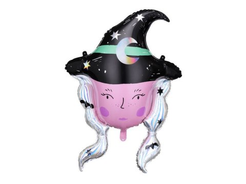 Balon foliowy na Halloween Czarownica wiedźma, 101cm Balon foliowy na Halloween Czarownica wiedźma, 101cm