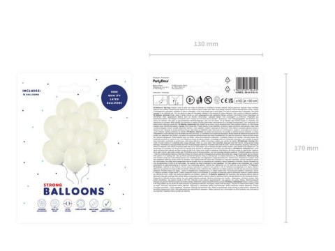 Balony lateksowe Strong, Kremowe, Pastel Light Cream 30cm, 10 szt. Balony lateksowe Strong, Kremowe, Pastel Light Cream 30cm, 10 szt.
