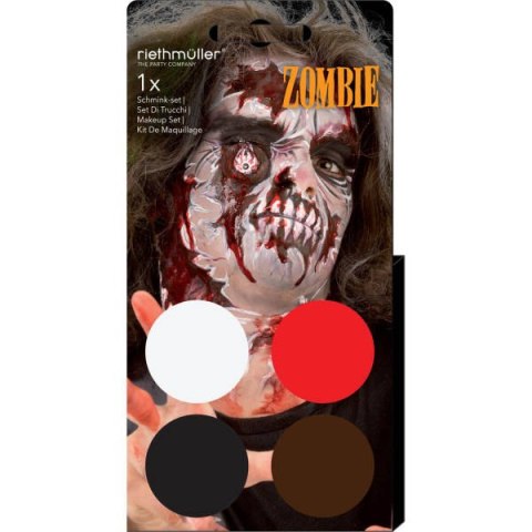 Farby do malowania twarzy, zestaw Zombie makijaż 4 kolory Farby do malowania twarzy, zestaw Zombie makijaż 4 kolory