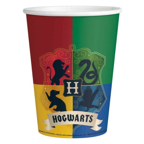 Kubeczki papierowe Harry Potter, Domy Hogwartu, 8 szt. Kubeczki papierowe Harry Potter, Domy Hogwartu, 8 szt.