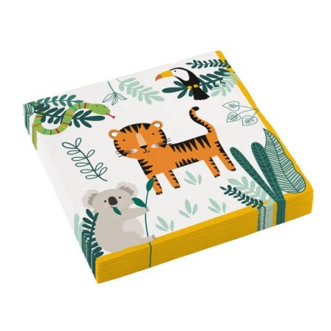 Serwetki Get Wild zwierzątka Safari 33cm, 16 szt. Serwetki Get Wild zwierzątka Safari 33cm, 16 szt.
