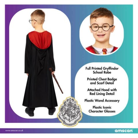 Strój, Kostium przebranie Harry Potter Deluxe 4-6 lat Strój, Kostium przebranie Harry Potter Deluxe 4-6 lat
